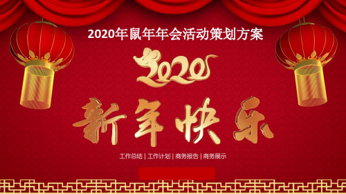 2020年鼠年公司年会活动策划方案PPT模板(可编辑)