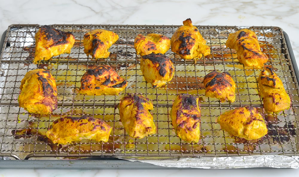 broiled chicken pieces