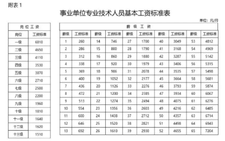 2024年内蒙古事业单位工资标准表最新(福利待遇+补贴)