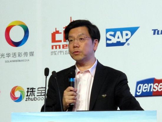 图为创新工场董事长兼首席执行官李开复发言。