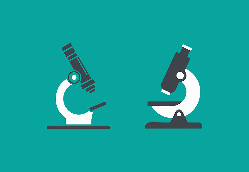 简单显微镜科学图标图片下载