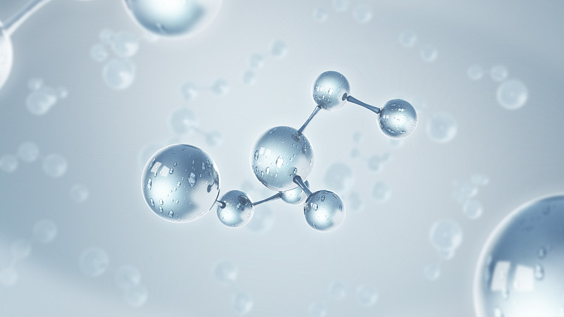 3D抽象分子链图片下载