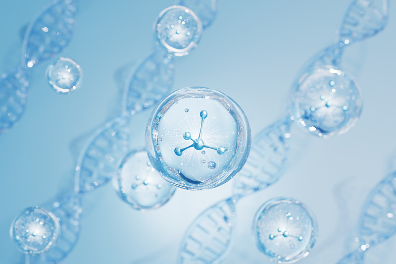 3D渲染的细胞分子精华图片图片下载