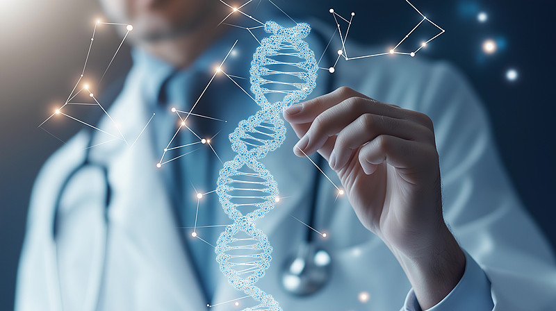 【AI数字艺术】未来科技主题海报——基因编辑技术图片下载