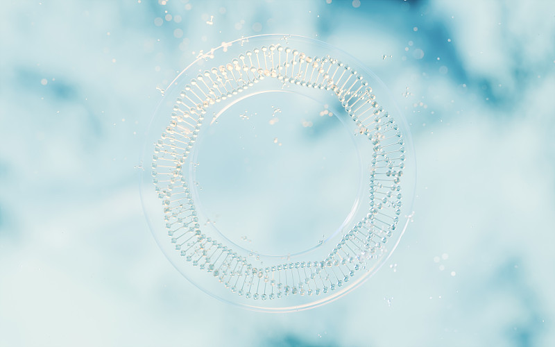 生物链状结构3D渲染图片下载